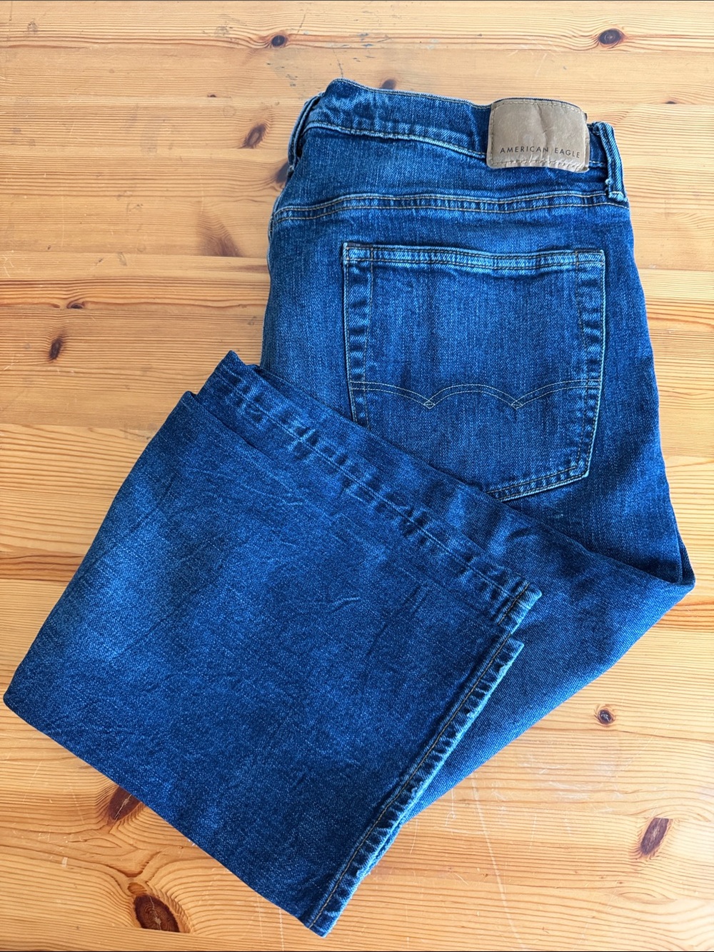 American Eagle Outfitters Men’s Deep Blue Relaxed Fit Jeans